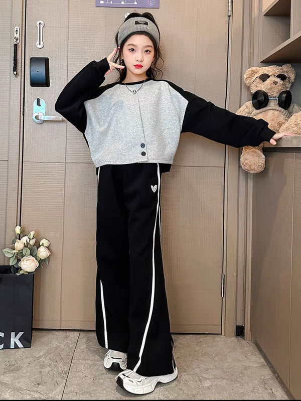 طقم بناتي شتوي دافئ